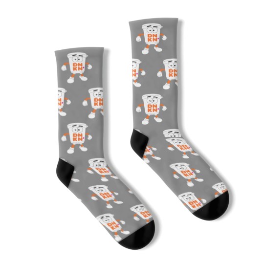 Discover Cuppy Coffee Dunkin Mascot Socks