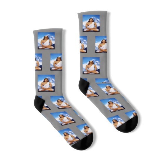 Discover Mahavatar Babaji In Lotus Posture In Himalayas 904 Socks