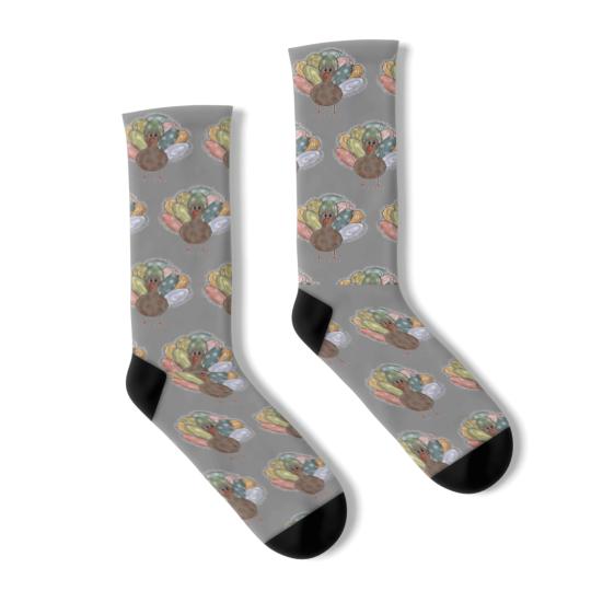 Discover Cute Turkey Fall Thanksgiving Socks, Thanksgiving Family