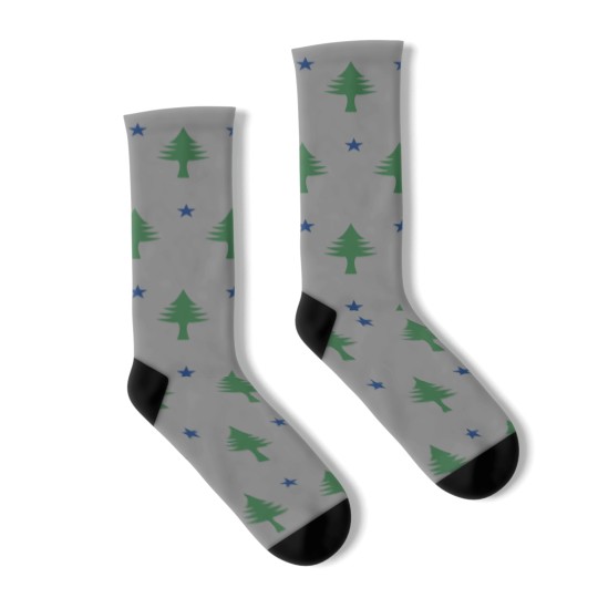 Discover Maine 1901 Original Tree and Star Flag Active Socks