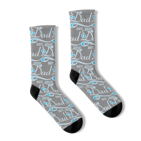 Discover Dad Established 2010 Happy Fathers Day Socks