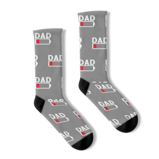 Discover Funny Low Battery Dad daddy and son gift Socks