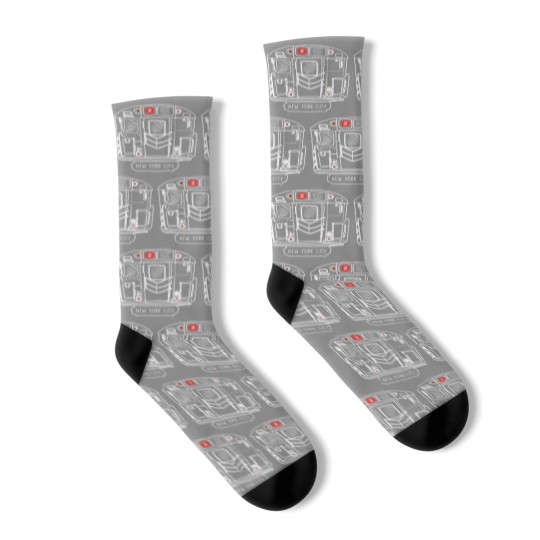 Discover New York City Subway Queens 2 Express Train Socks