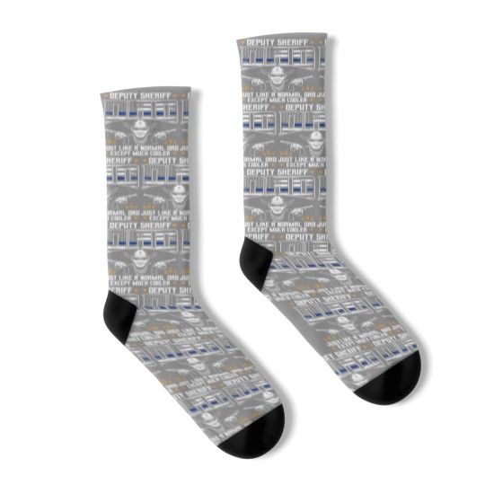 Discover Deputy Sheriff Cool Dad Police Law Enforcement Socks