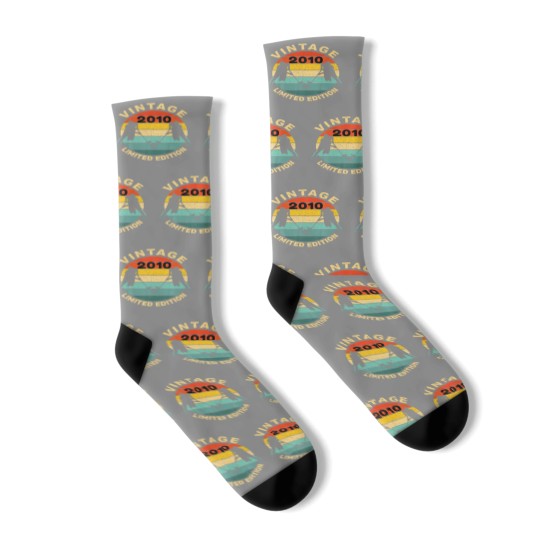Discover Ice Hockey Vintage 2010 Bday 12Th Birthday Hockey Socks