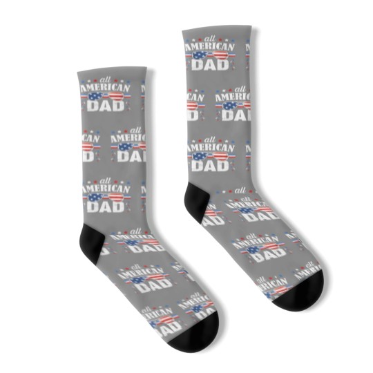 Discover Mens All American Dad 4Th Of July Father's Day Sun Socks