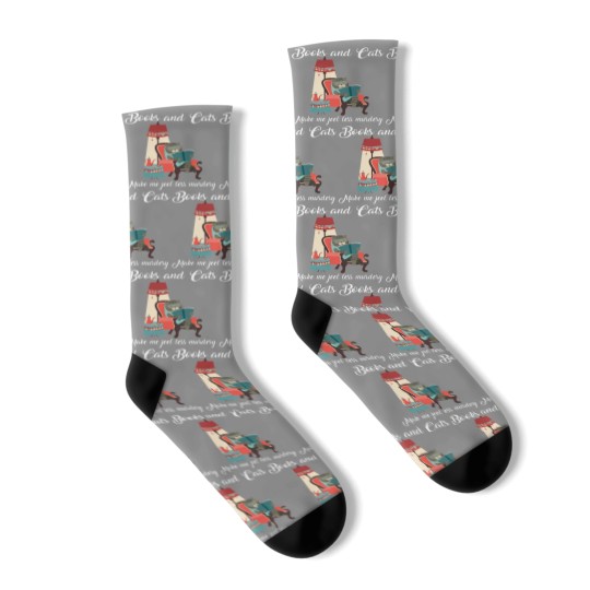Discover Cat Lovers | Books And Cats Make Me Feel Murdery T- Socks
