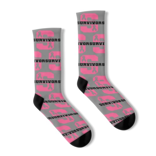 Discover Survivor Breast Cancer Awareness Socks