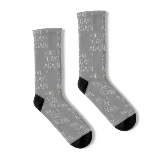 Discover LGBT Pride Rainbow Woke Up Gay Again Stars Socks