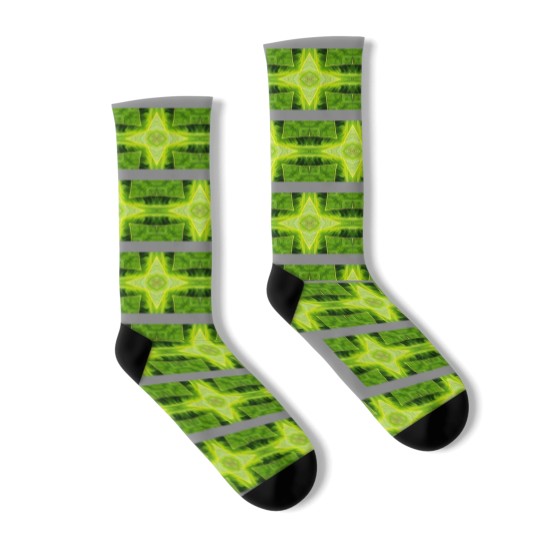 Discover ABSTRACT PAINTED GEOMETRIC ART BREADFRUIT PATTERN. Socks