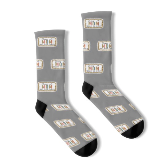Discover Being A Mom Makes My Life Complete Leopard Mother' Socks