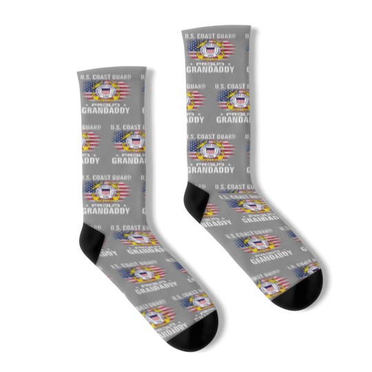 Discover U.S Coast Guard Proud Grandaddy With American Flag Socks