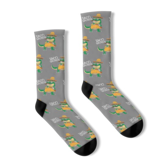 Discover Kids Tacosaurus Taco Dino Trex Cinco De Mayo Socks