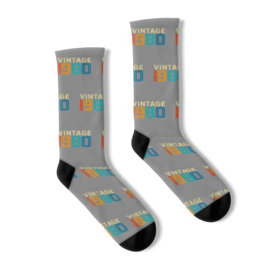 Discover 42Nd Birthday Vintage 1980 - 42 Years Old Men Wome Socks