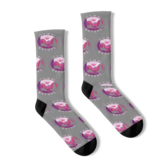 Discover Funny Hiking Mountains Meme Quote Its In My Nature Socks