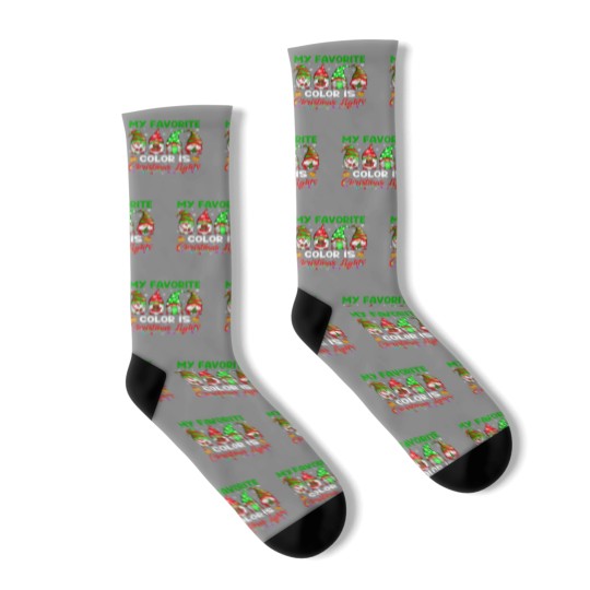 Discover Gnomes My Favorite Color Is Christmas Light Socks