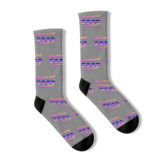Discover Retro Vintage 80S 17Th Gift Birthday Men Women Vin Socks