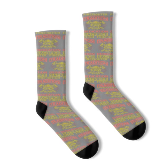 Discover Firefighter Fireman Tradition Dedication Sacrifice Socks