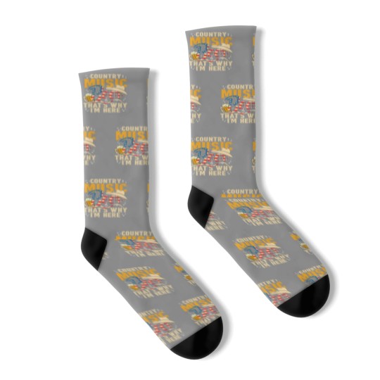 Discover Country Music And Beer That's Why I'm Here T Funny Socks