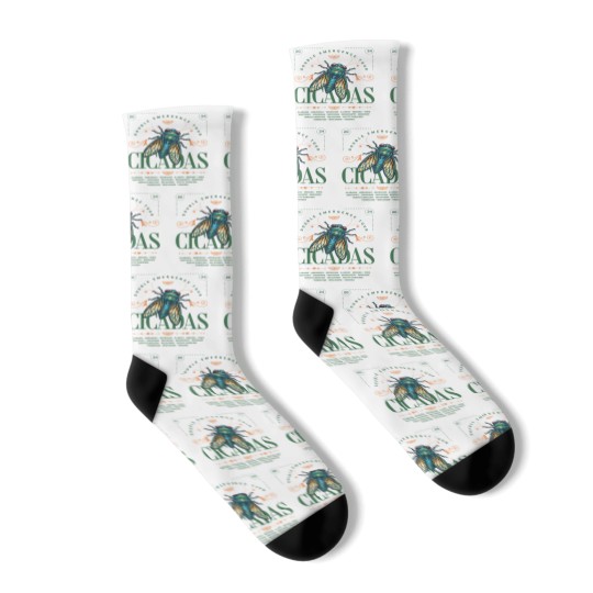 Discover Cicada 2024 Summer Tour  Socks, Funny Double Emergence Unisex Cicada Socks