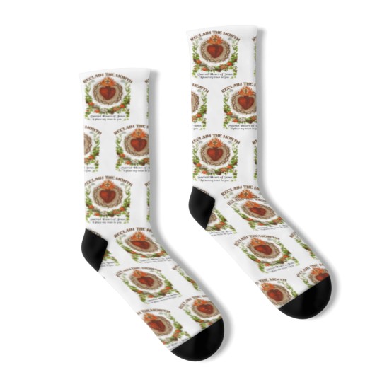 Discover Catholic Socks Reclaim the Month Sacred Heart of Jesus Socks