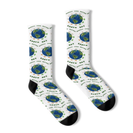Discover Respect Your Mother Earth Day Nature Environment Activism Socks