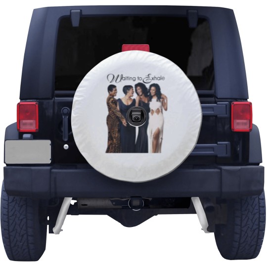 Discover Waiting To Exhale White Unisex Spare Tire Covers, Friendly Spare Tire Covers