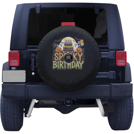 Discover Happy Spooky Birthday Spare Tire Covers