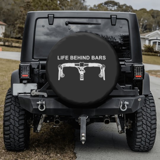 Discover LIFE BEHIND BARS Spare Tire Covers Funny Cycling Biking Spare Tire Covers