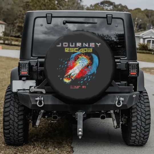 Discover Journey Escape Tour 1981 Rock Band Music Spare Tire Covers