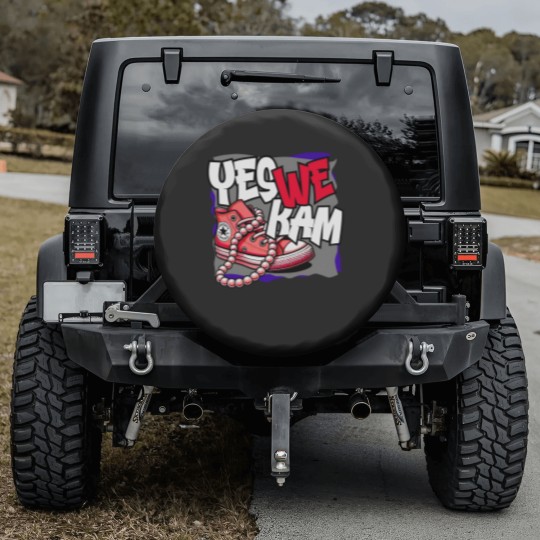 Discover Kamala Harris , Yes We Kam, red white and blue, Spare Tire Covers