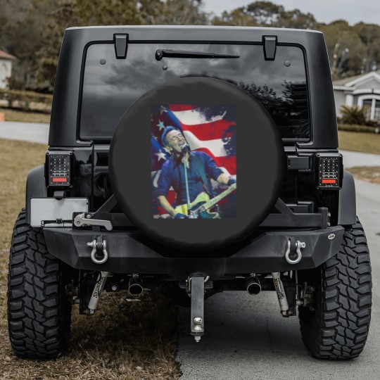 Discover Bruce Springsteen Graphic Spare Tire Covers  Bruce Springsteen Spare Tire Covers Tour 2024 Spare Tire Covers