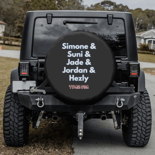 Discover USA Women's Gymnastics Simone Biles, Suni Lee, Jade Carey, Jordan Chiles Spare Tire Covers