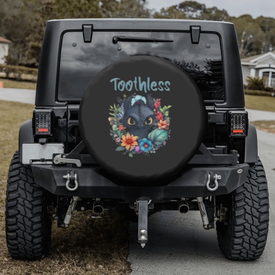 Discover Disneyyy How To Train Your Dragon Toothless Floral Spare Tire Covers, Disneyyy Spare Tire Covers