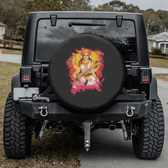 Discover Saraswati Hindu Goddess Spare Tire Covers