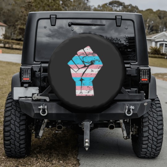 Discover Resist Fist Transgender Flag Trans Pride T Spare Tire Covers