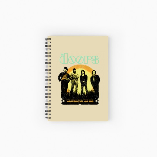 Discover The Doors Waiting for the Sun Jim Morrison Grey Licensed Spiral Notebooks   Ruled Line Spiral Notebooks   Ruled Line Men