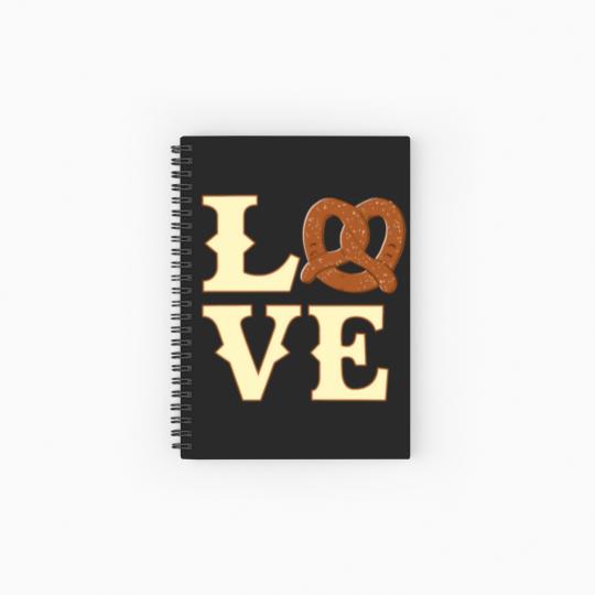 Discover Oktoberfest I Love Pretzel Spiral Notebooks   Ruled Line Spiral Notebooks   Ruled Line
