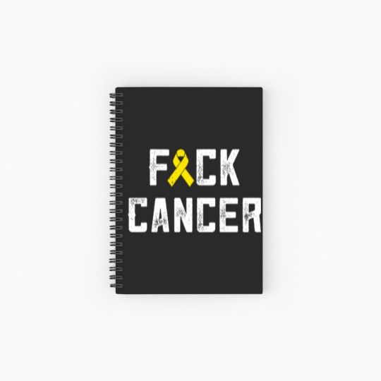 Discover Fck Cancer Funny Chemo Chemotherapy Battle Cancer Spiral Notebooks   Ruled Line