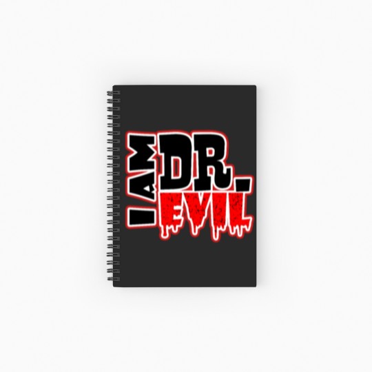 Discover Halloween - I am Dr. Evil Spiral Notebooks   Ruled Line