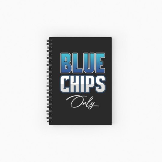 Discover Blue Chips Stocks Trader Business Investment Spiral Notebooks   Ruled Line
