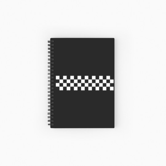 Discover Checkerboard - Ska black/white Spiral Notebooks   Ruled Line