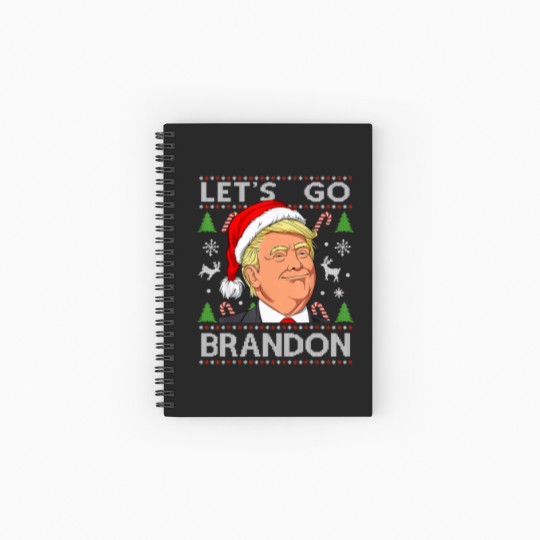 Discover Let's Go Brandon Trump Ugly Christmas Spiral Notebooks   Ruled Line