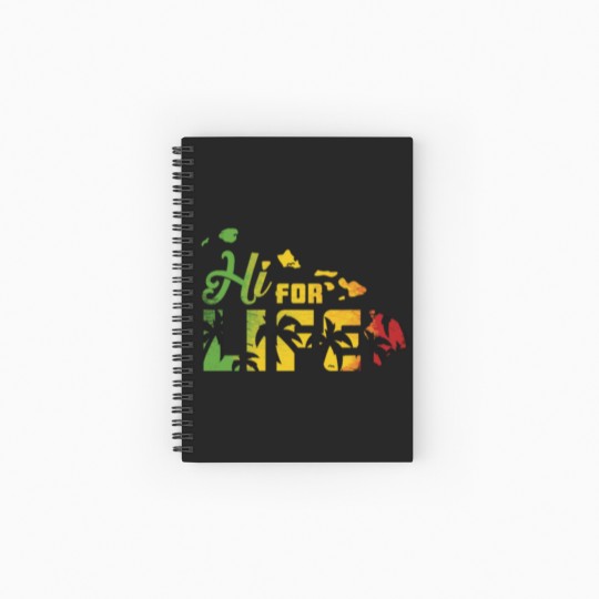 Discover Hawaii For Life Rasta Island Chain Gift traveler Spiral Notebooks   Ruled Line
