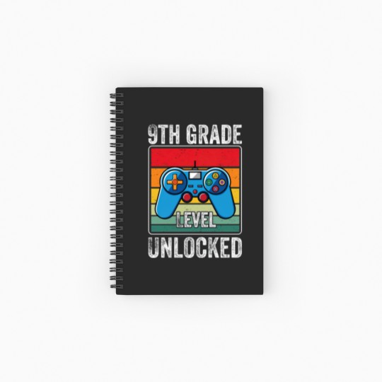 Discover 9th Grade Level Unlocked First year of High School Spiral Notebooks   Ruled Line