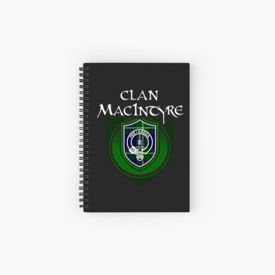 Discover MacIntyre Surname Scottish Clan Tartan Crest Badge Spiral Notebooks   Ruled Line