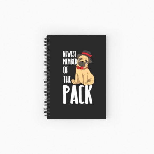 Discover Adorable Pug Baby Dog Cute Puppy Kid Spiral Notebooks   Ruled Line