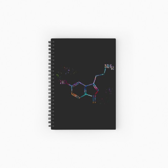 Discover Serotonin Molecule Formula Spiral Notebooks   Ruled Line