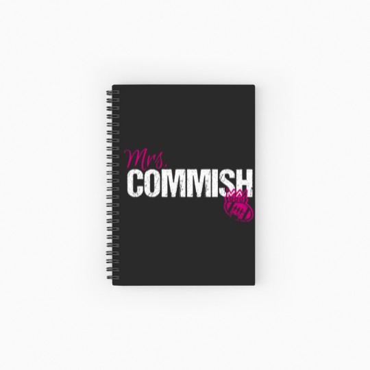 Discover Mrs. Commish Fantasy Football Commissioner Wife Spiral Notebooks   Ruled Line