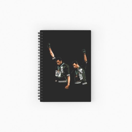 Discover 1968 Black Power Salute Illustration Classic T-Shi Spiral Notebooks   Ruled Line